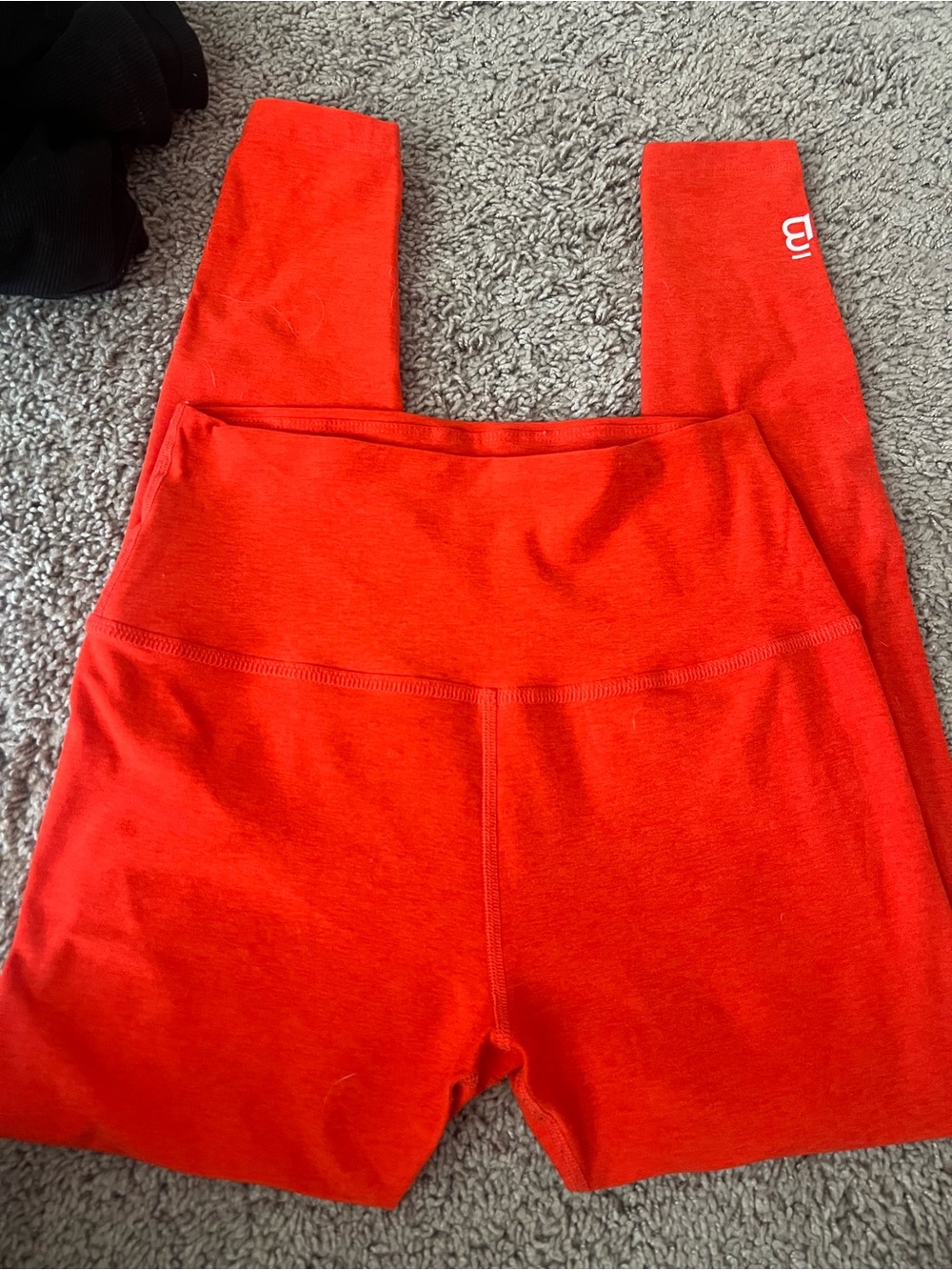 Beyond Yoga x Barre3 Vibrant Orange-Red High-Waist Leggings
